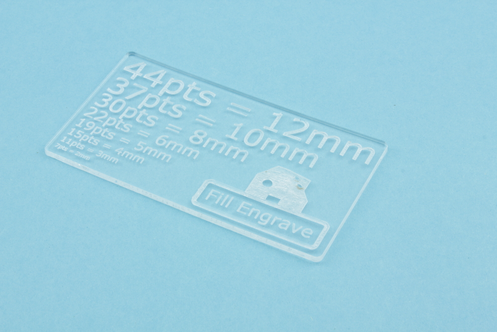 Acrylic 3mm - Fill engrave