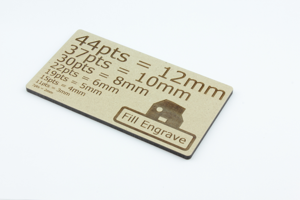 MDF 4mm - Fill Engrave - After Cleaning